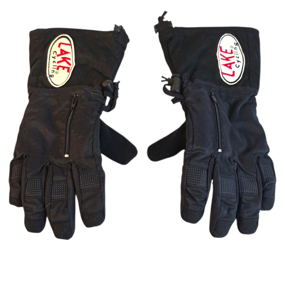Lake Vintage Cycling Cold Weather Bike Gloves With Zippered Pockets Size 8/Small